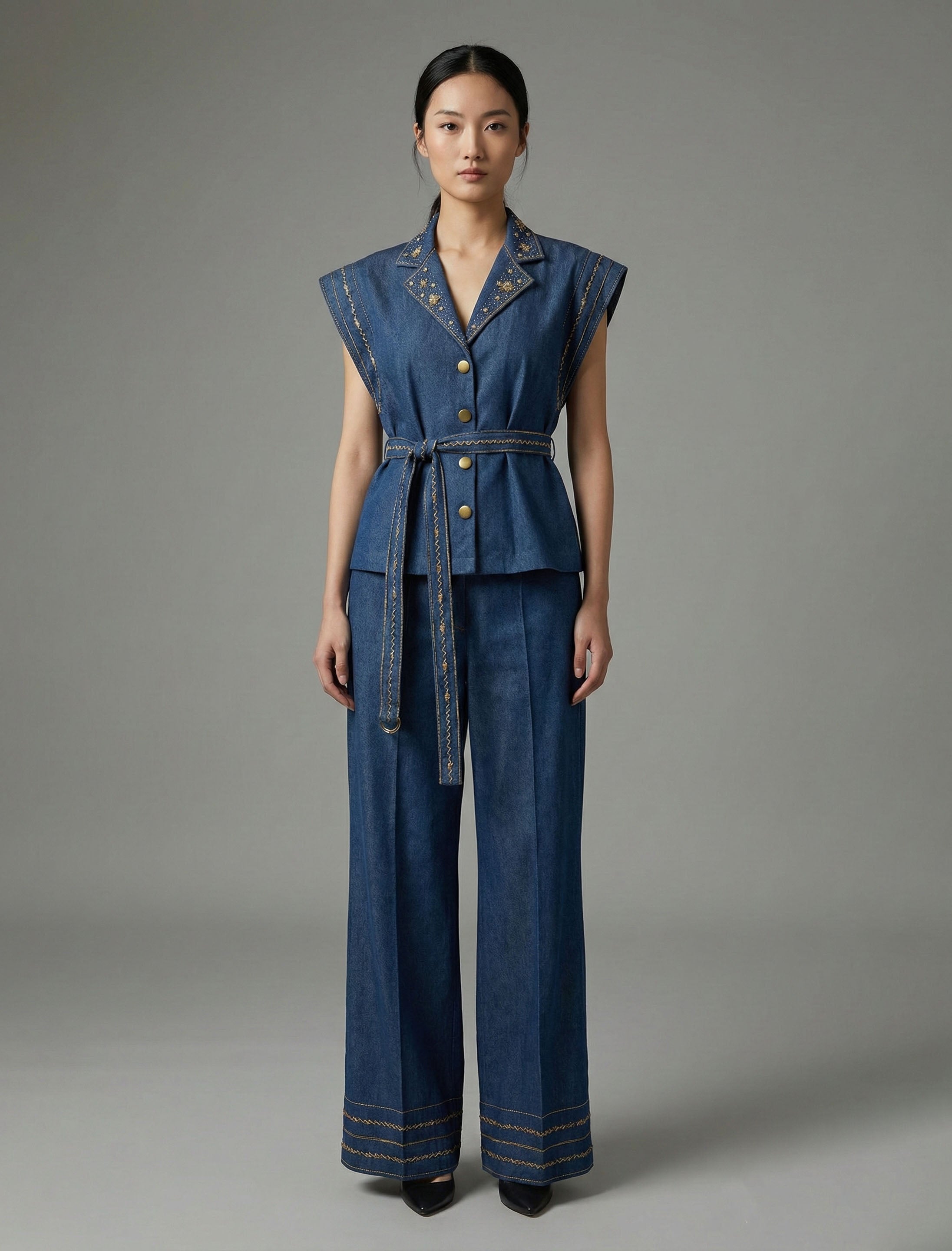 Denim Co-ord Set Women Wear