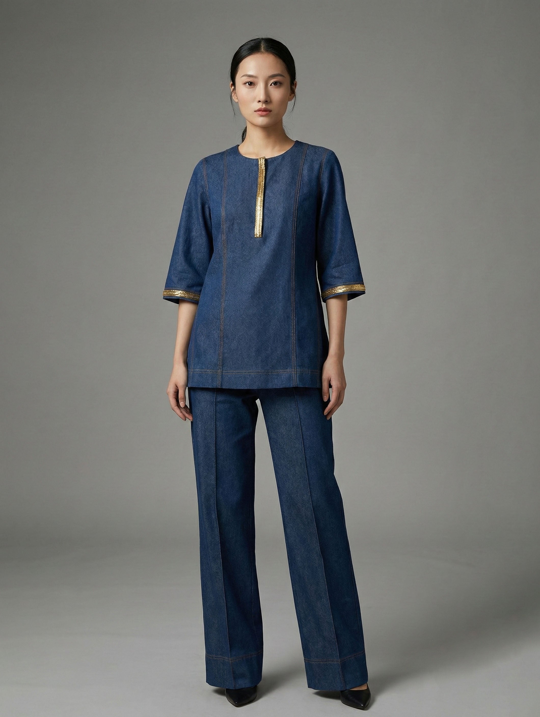 Denim Co-ord Set Women Wear