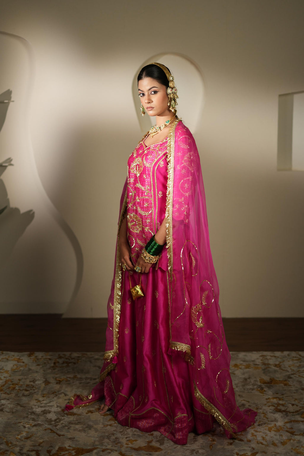 Women's Rani Pink Lehenga Set