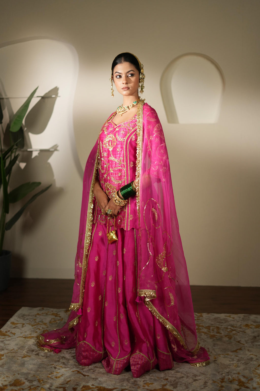 Women's Rani Pink Lehenga Set