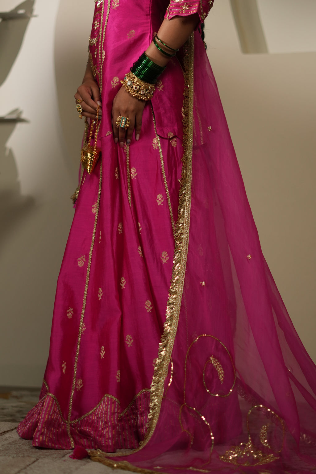 Women's Rani Pink Lehenga Set
