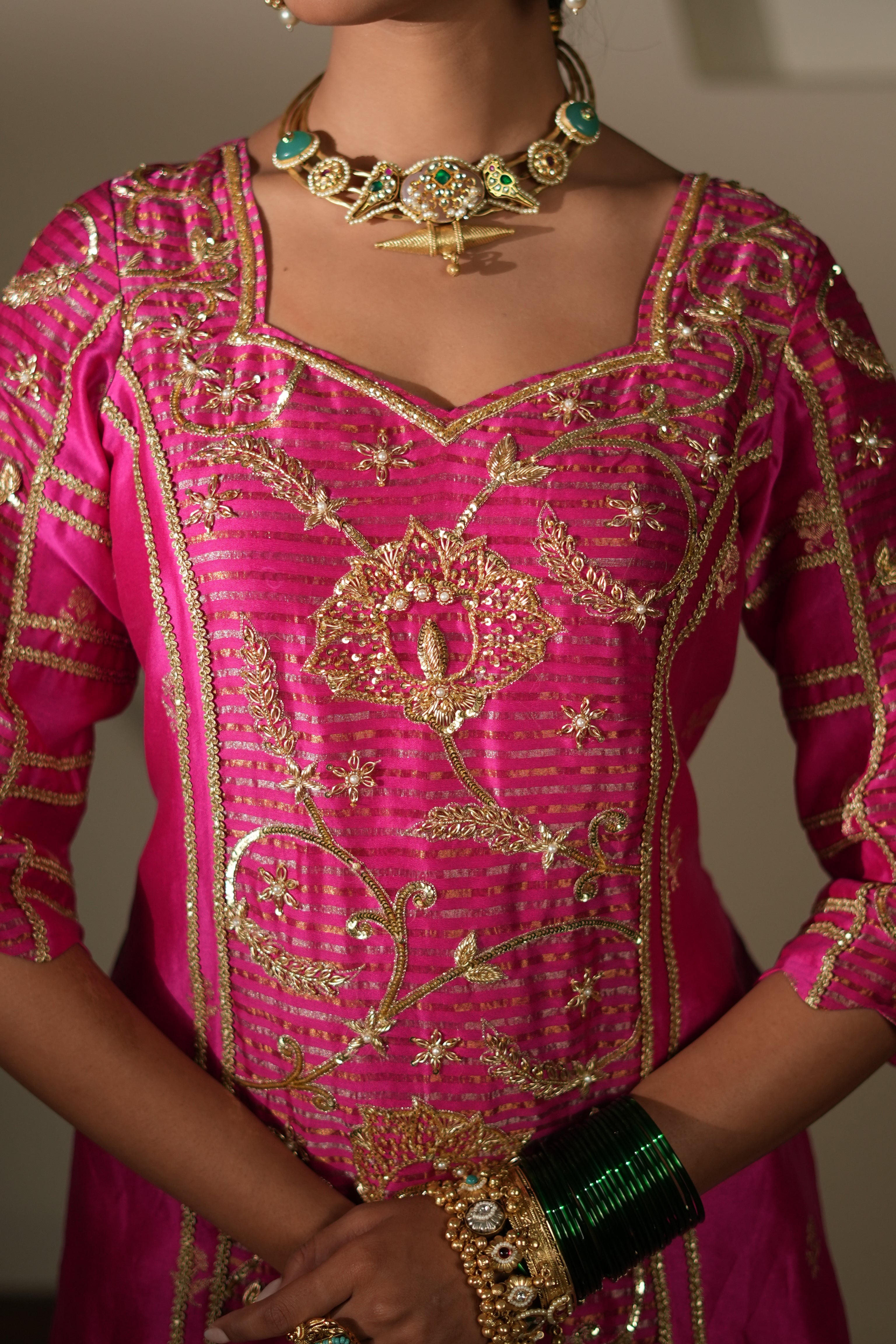 Women's Rani Pink Lehenga Set