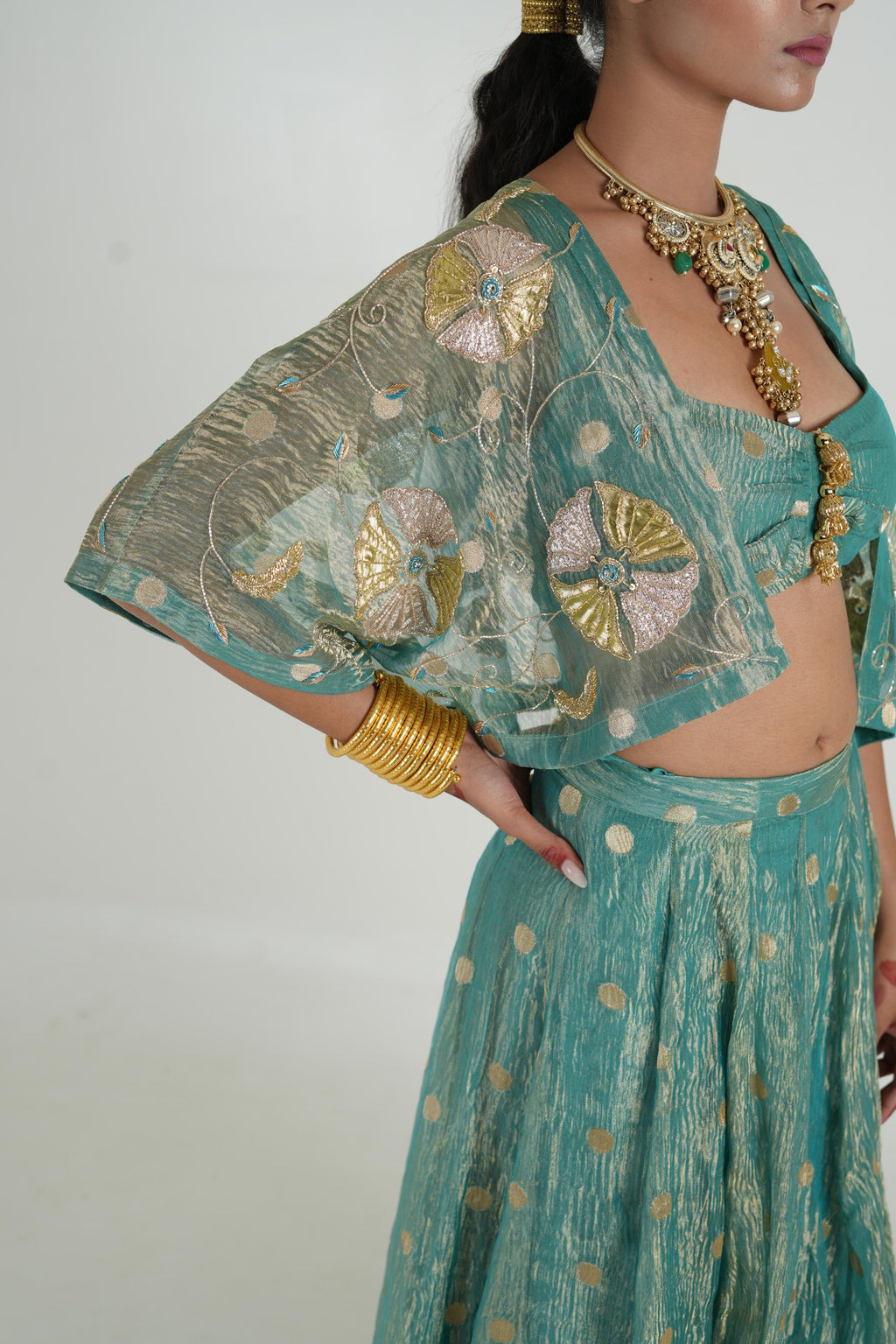 Women's Turqiouse Bluish green Lehenga Set