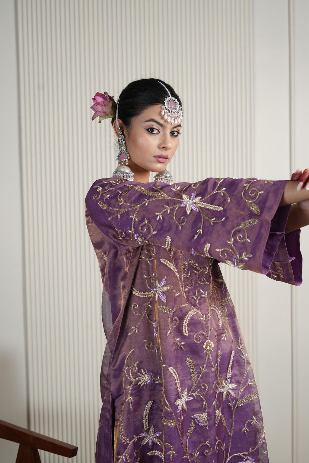 Women's Purple Kurta Set