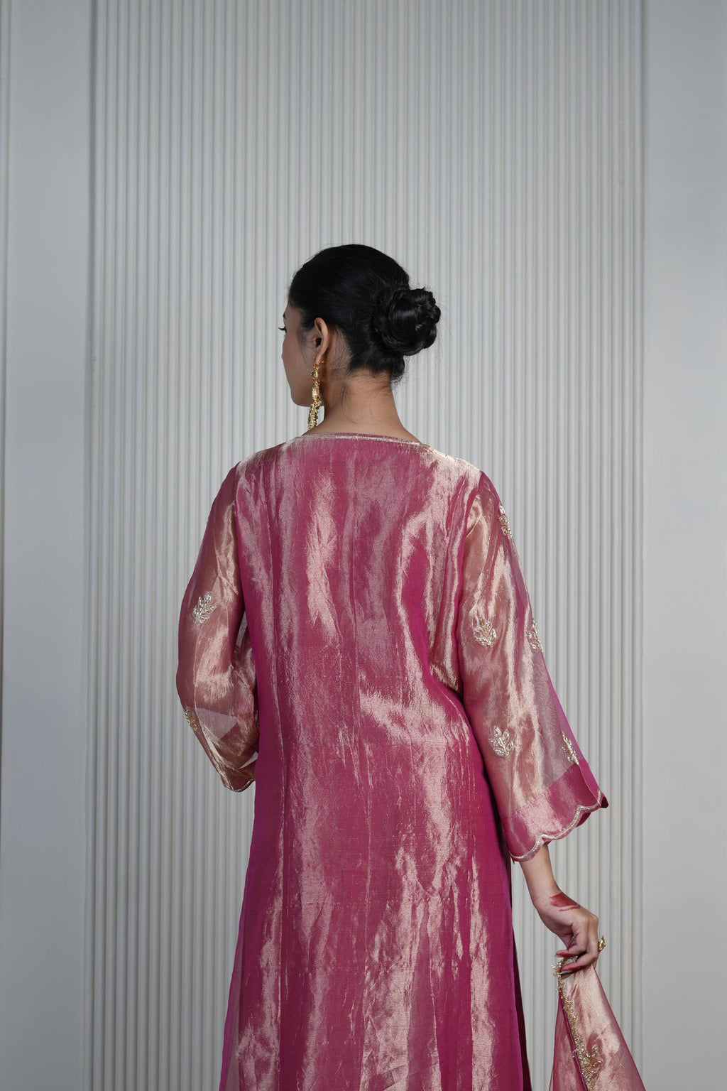 Women's Rani Kora Silk Tissue Kurta Set