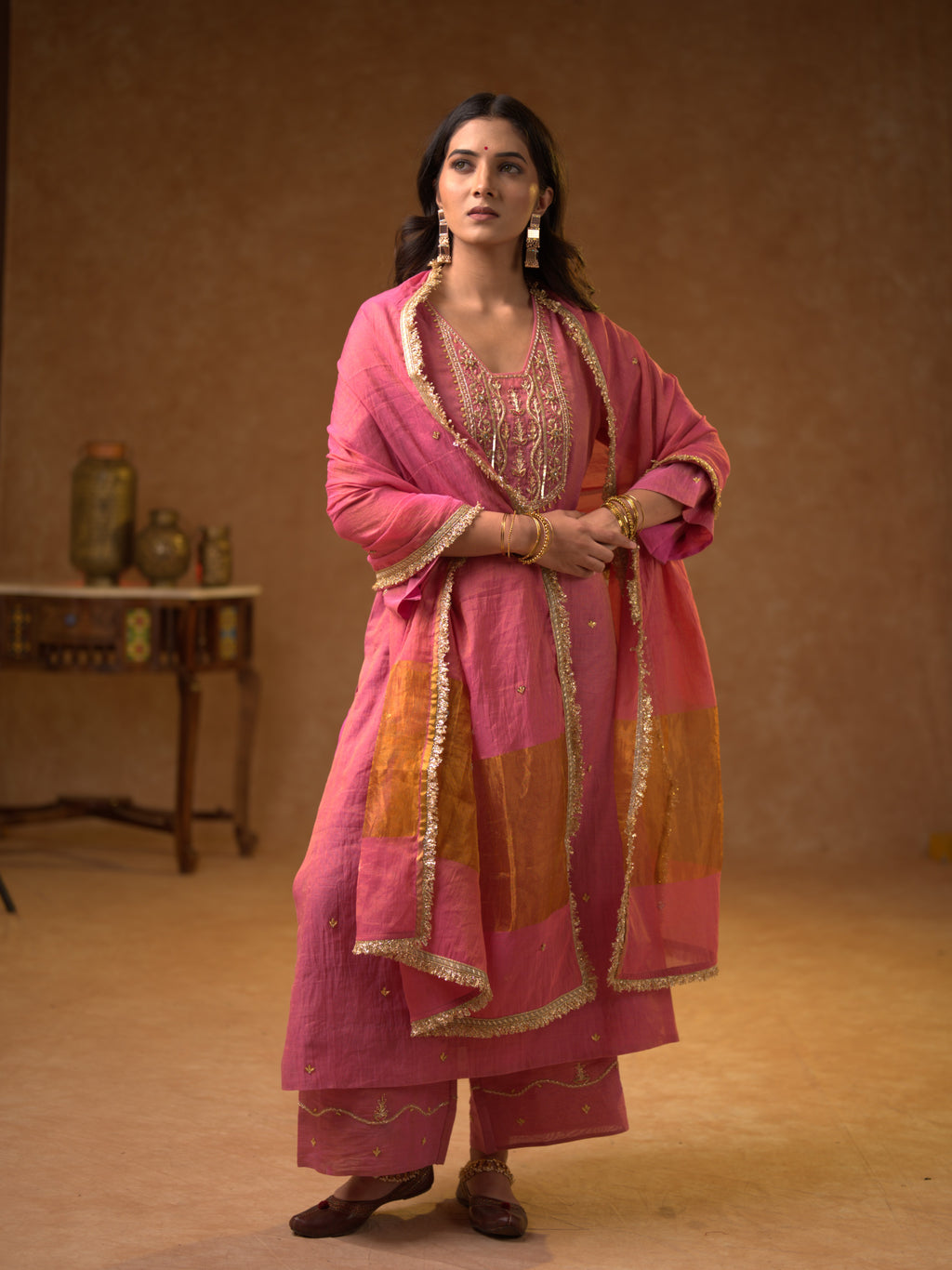 Women's Pink Kurta Set
