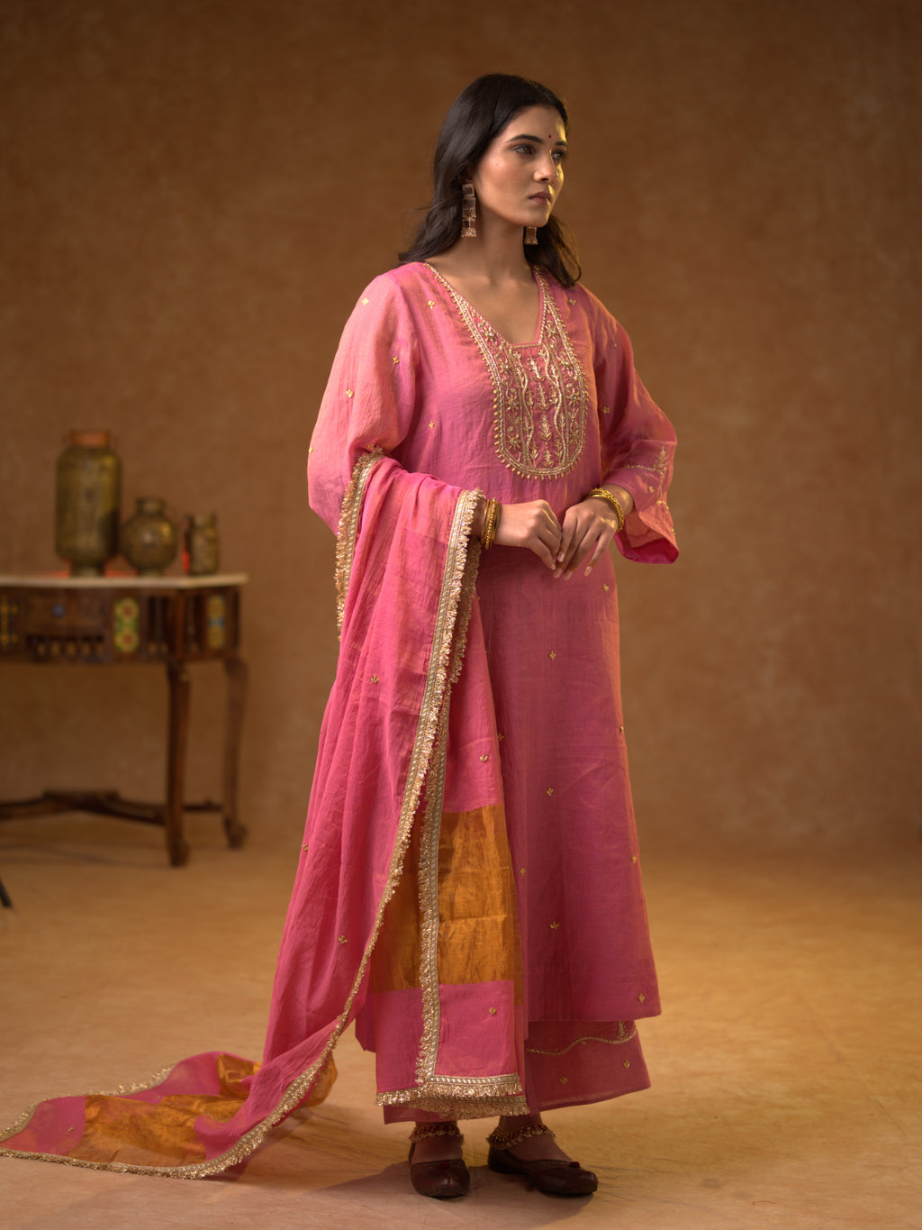 Women's Pink Kurta Set