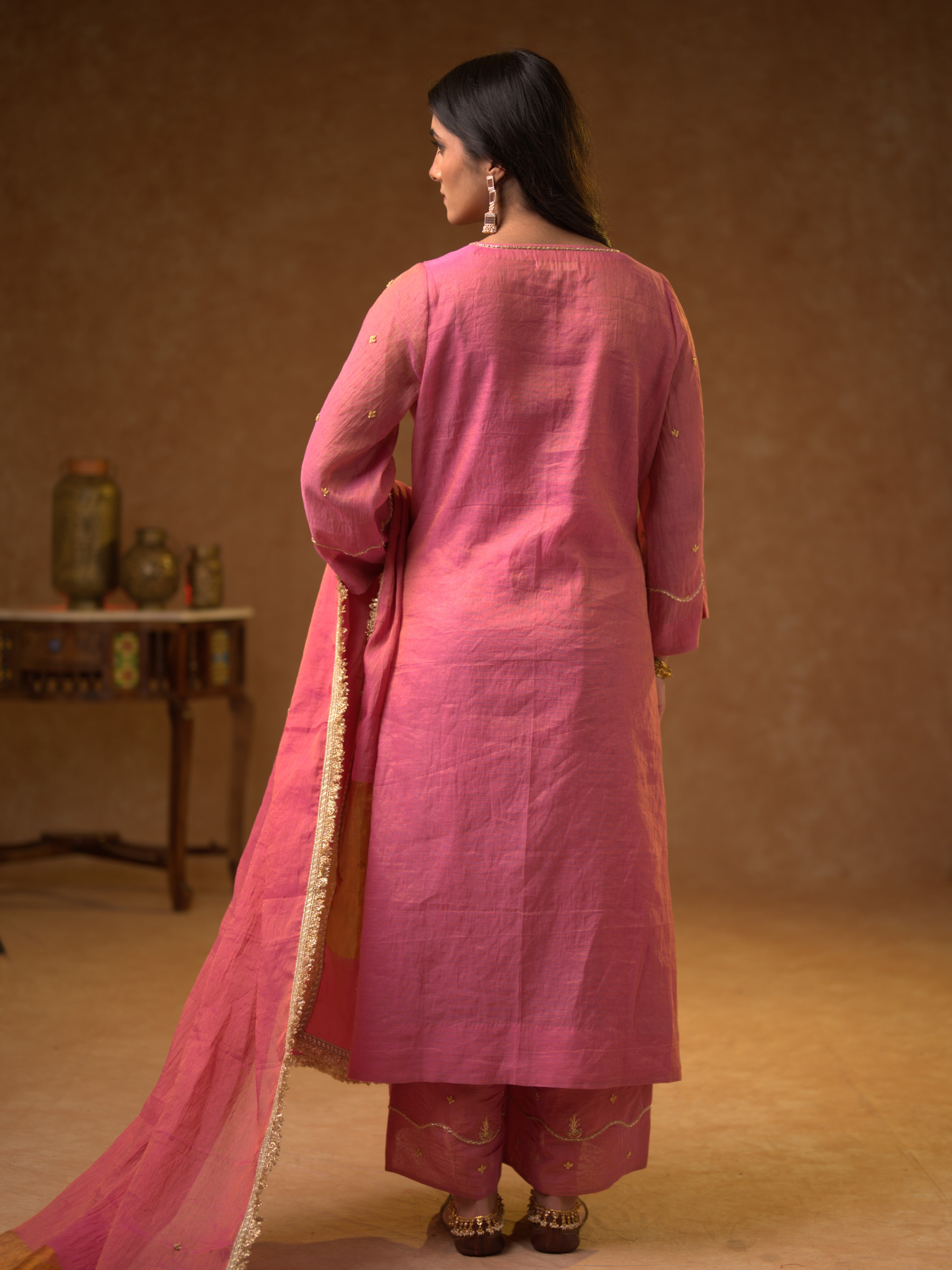 Women's Pink Kurta Set