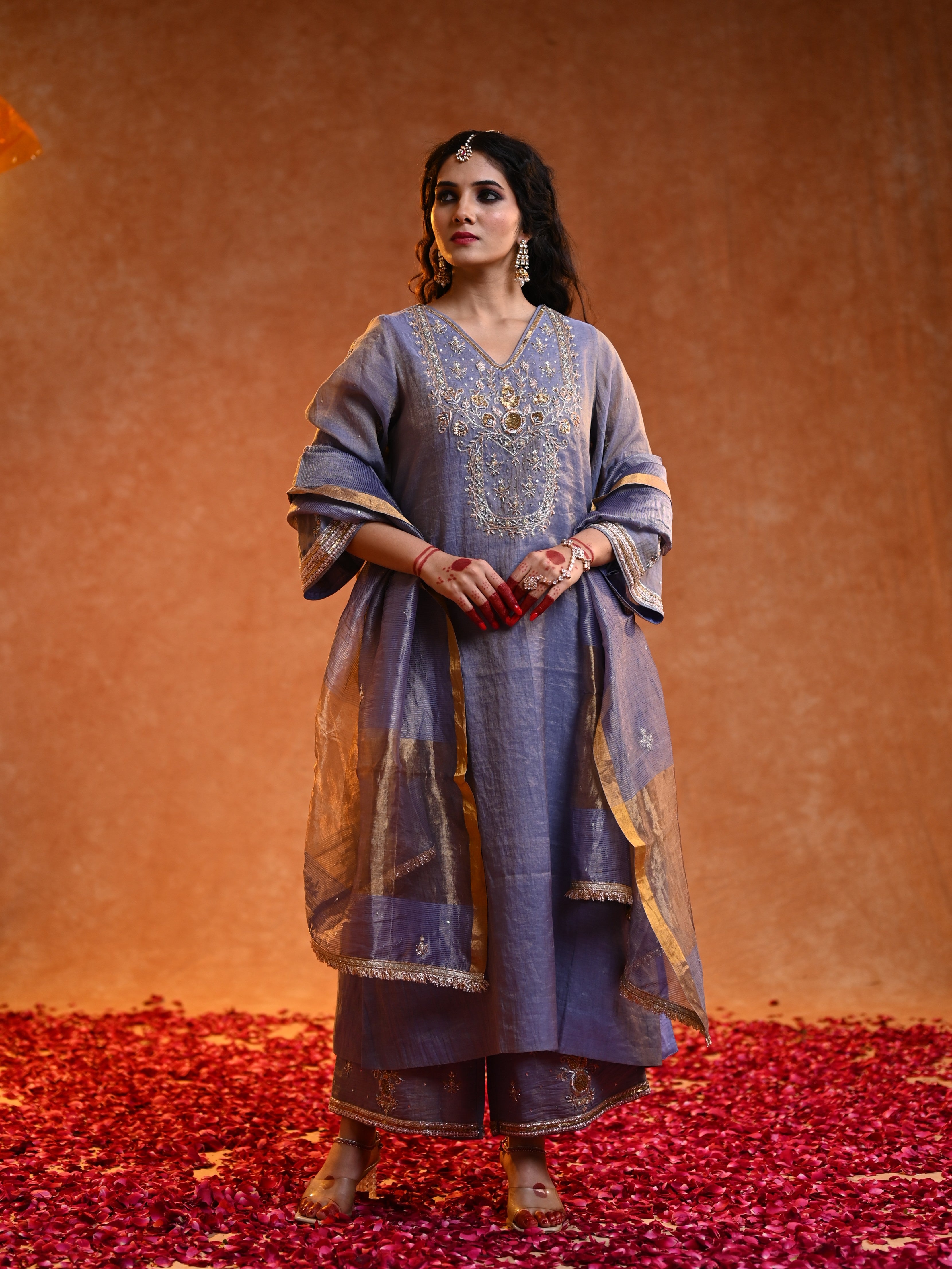 Women's Light Purple Kurta Set