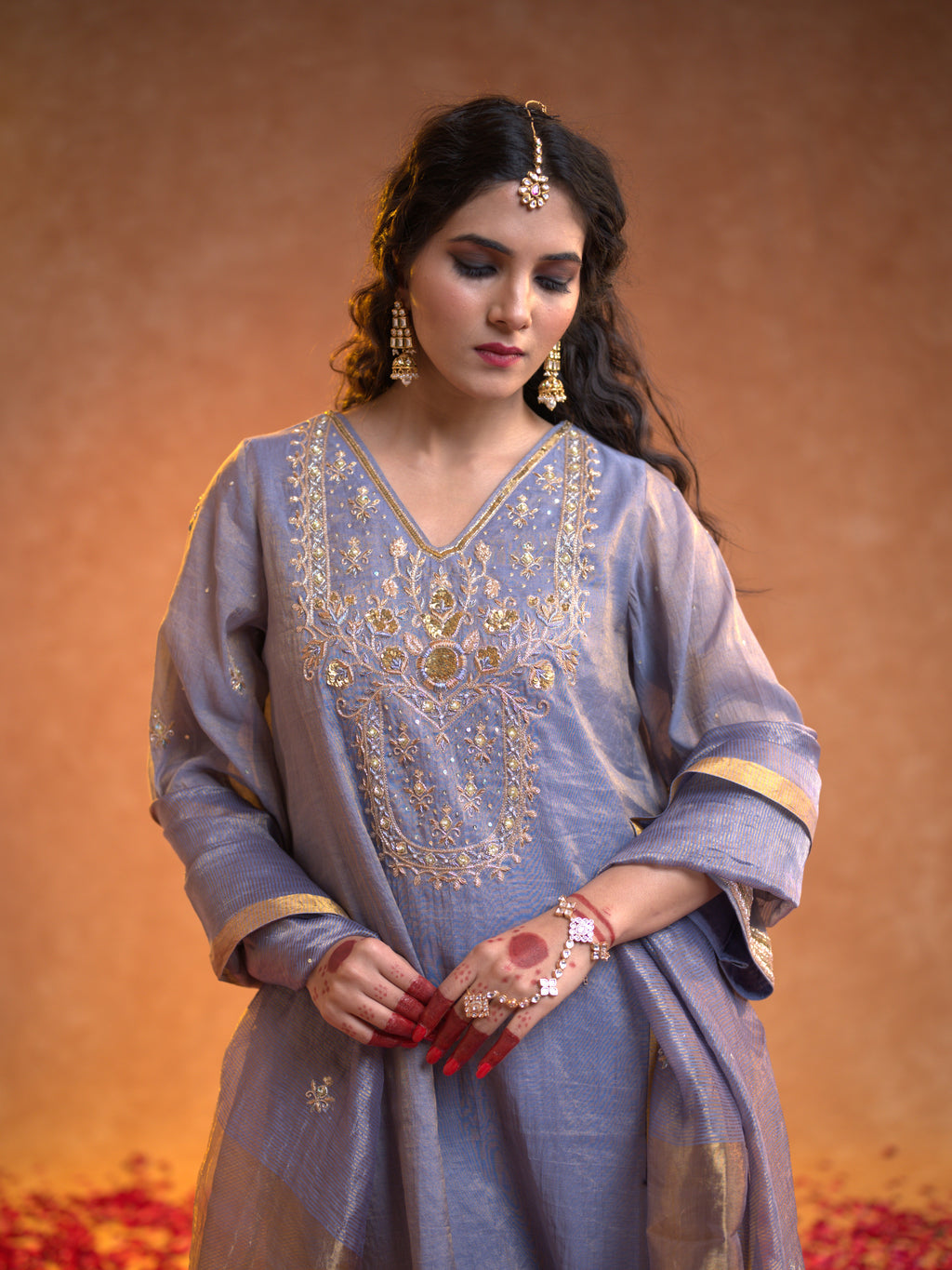 Women's Light Purple Kurta Set