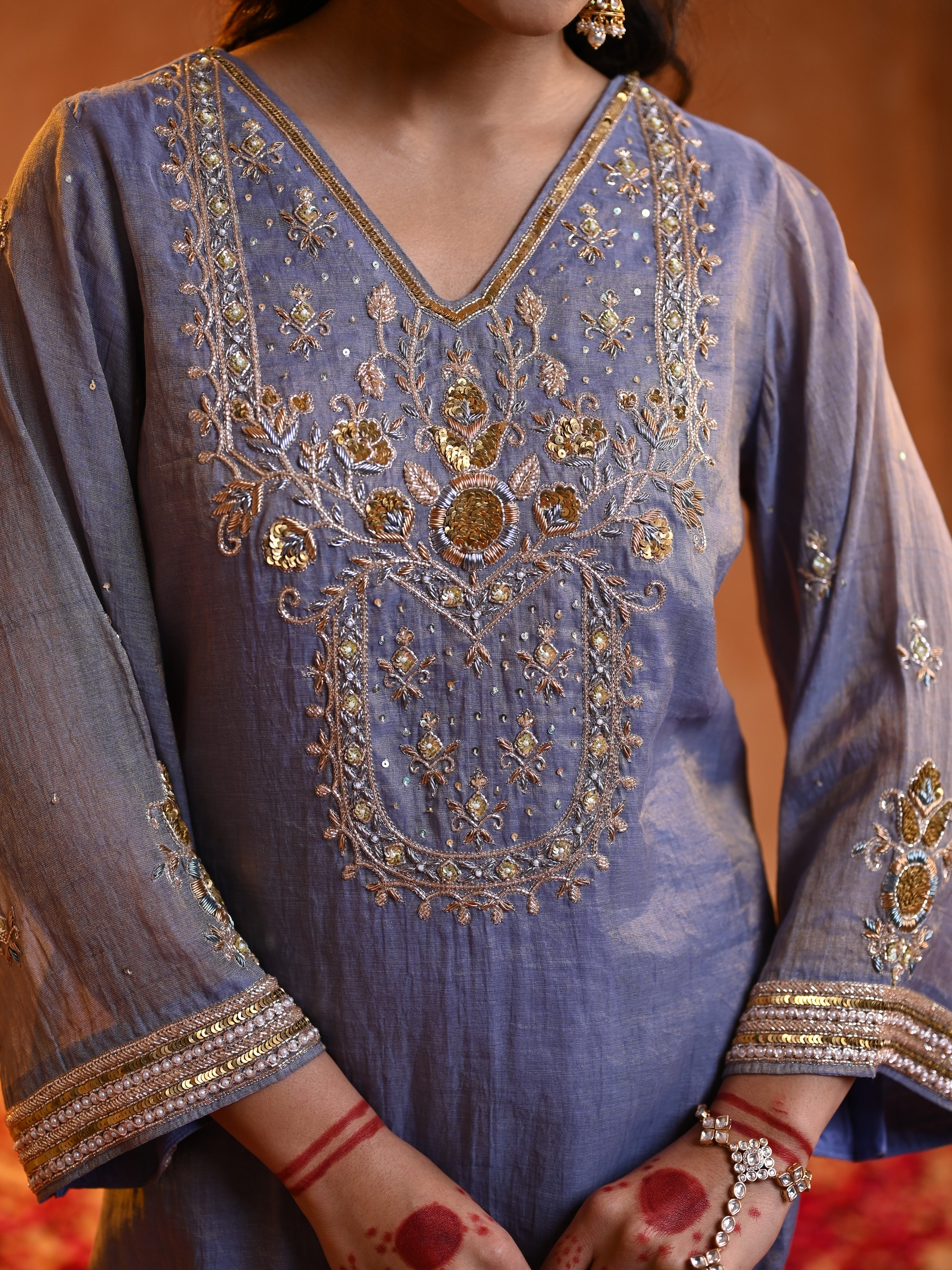 Women's Light Purple Kurta Set