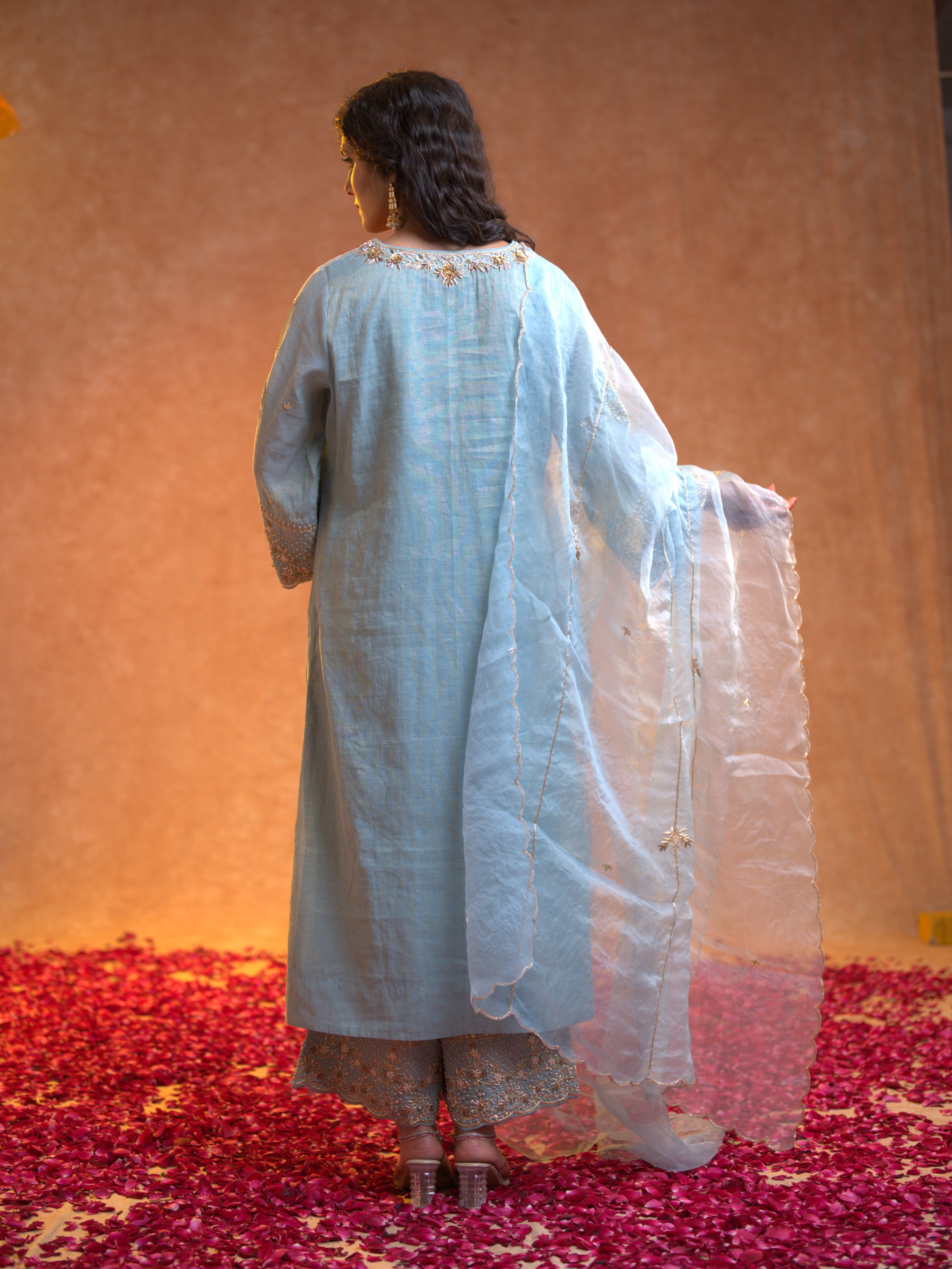 Women's Wishpy blue Kurta Set