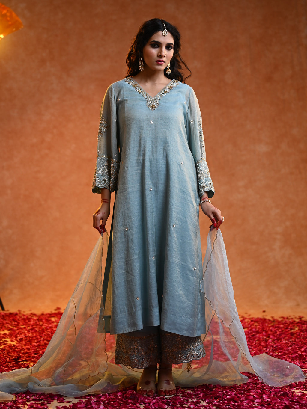 Women's Wishpy blue Kurta Set