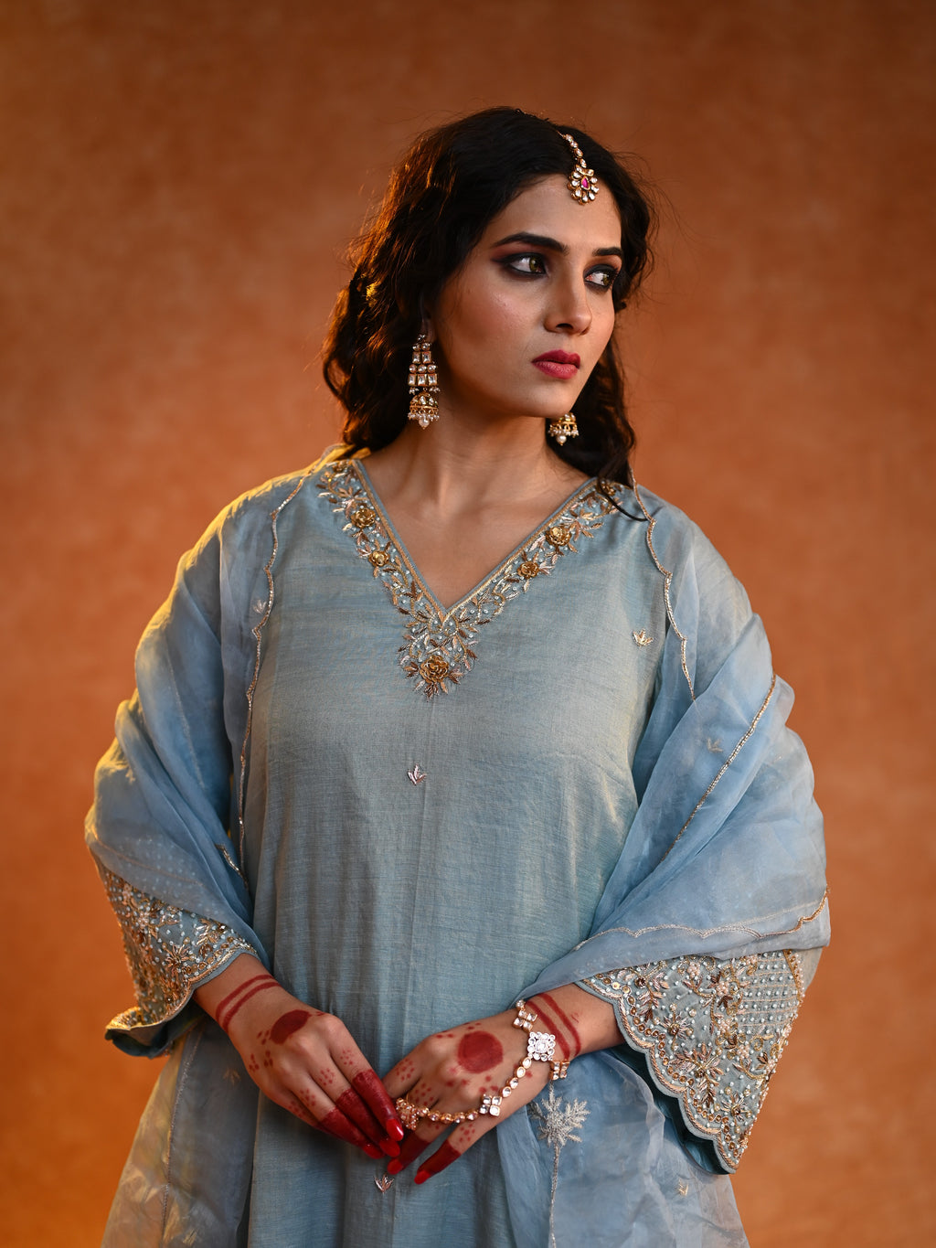 Women's Wishpy blue Kurta Set