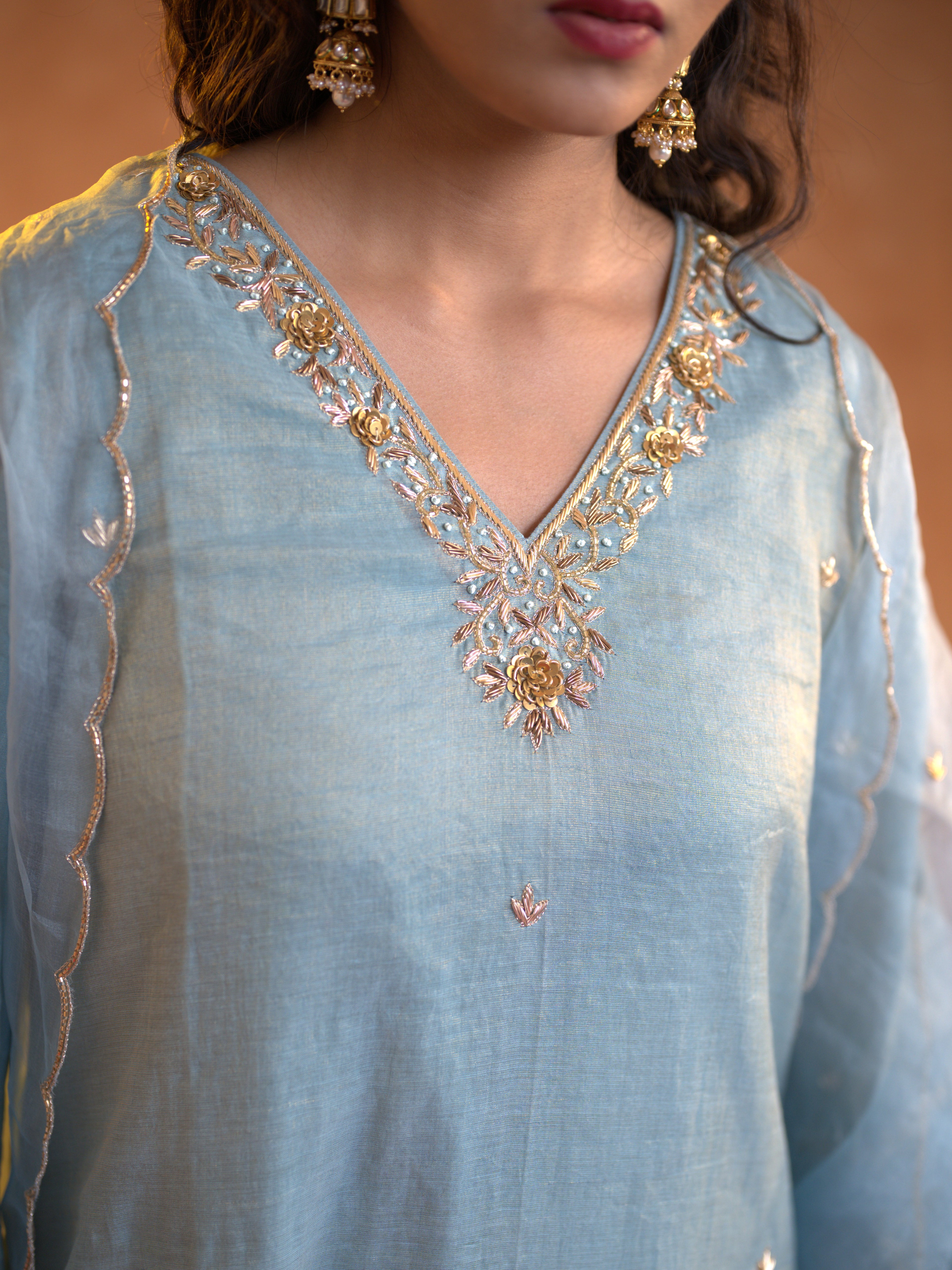Women's Wishpy blue Kurta Set