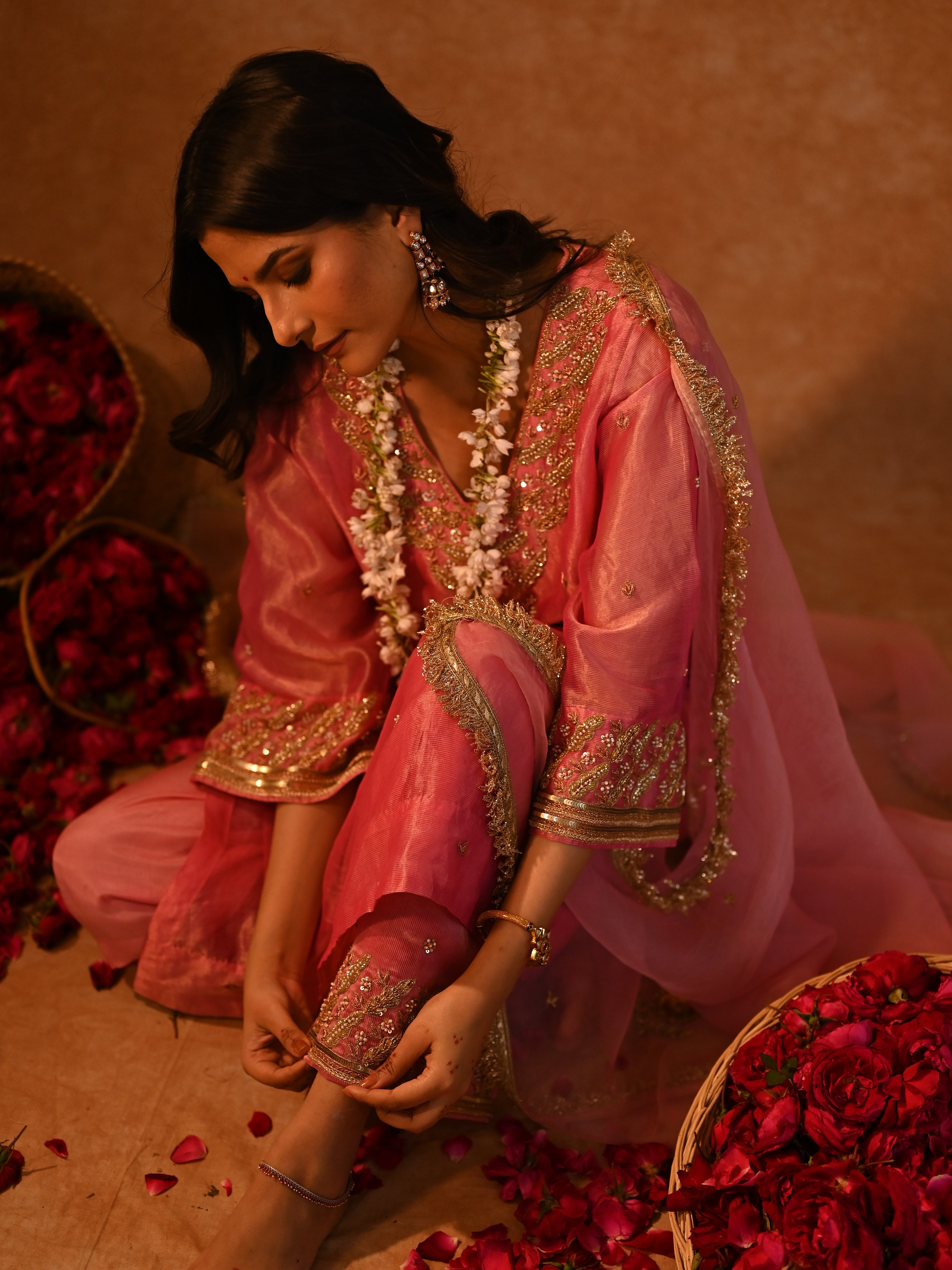 Women's Pink Kurta Set