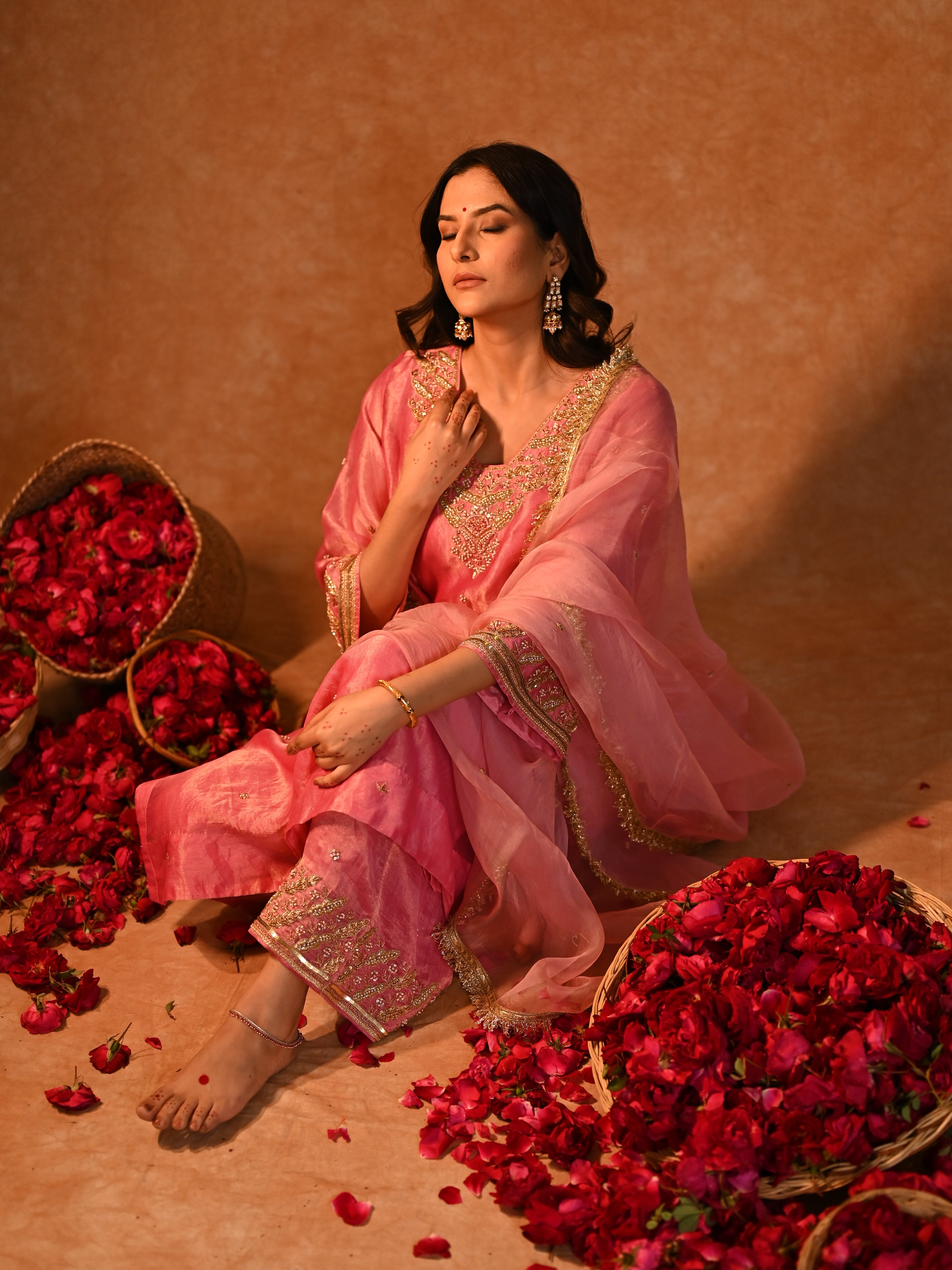 Women's Pink Kurta Set