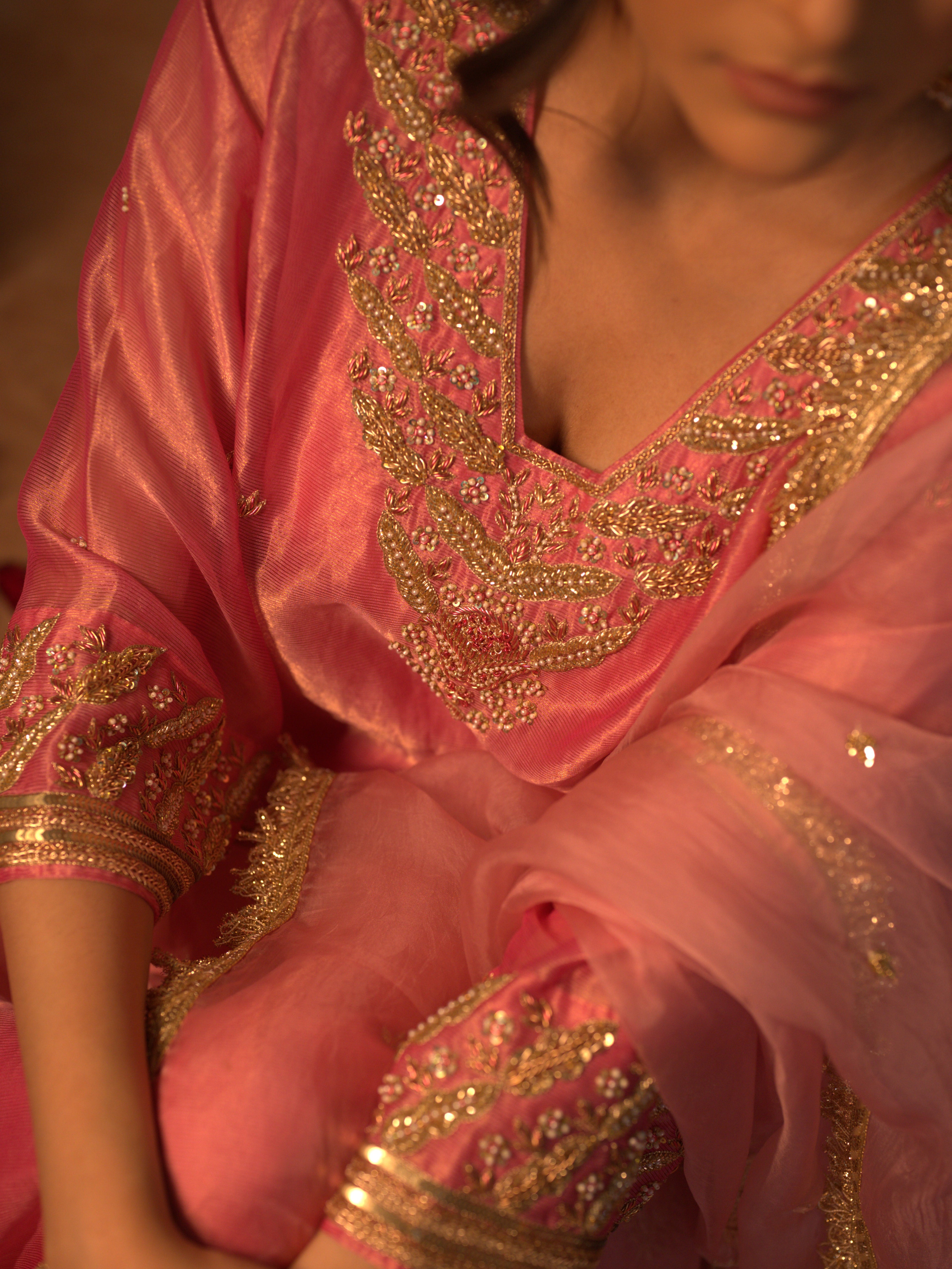 Women's Pink Kurta Set