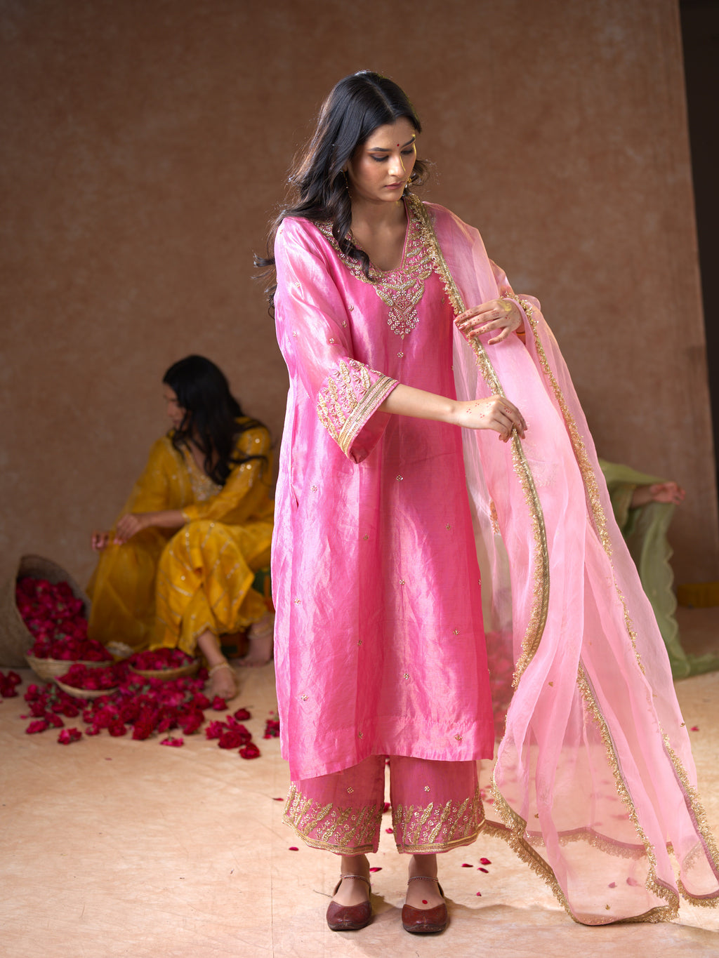 Women's Pink Kurta Set