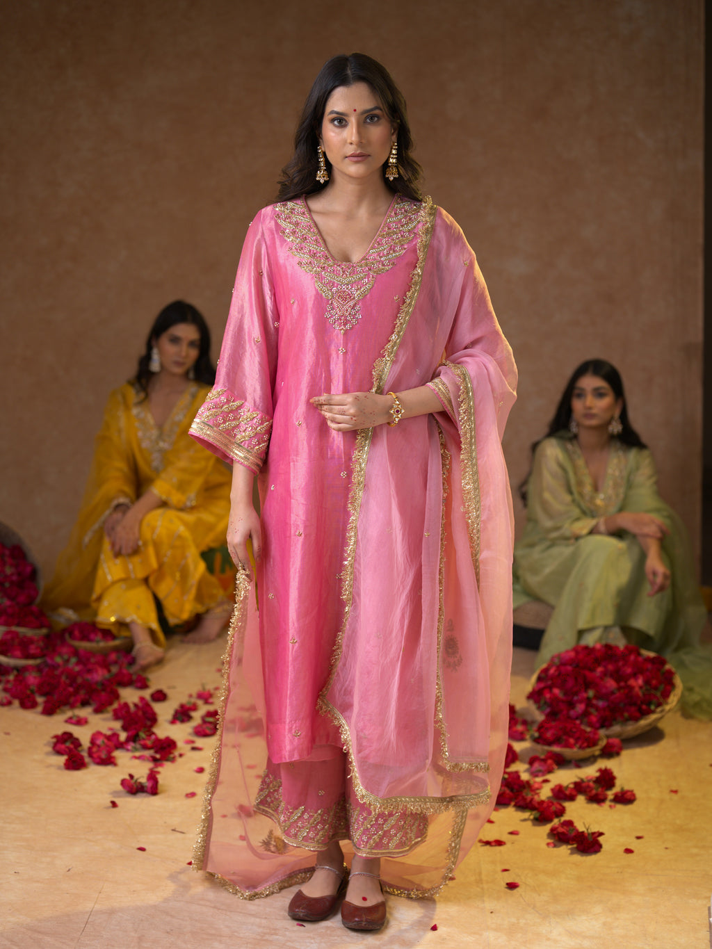 Women's Pink Kurta Set