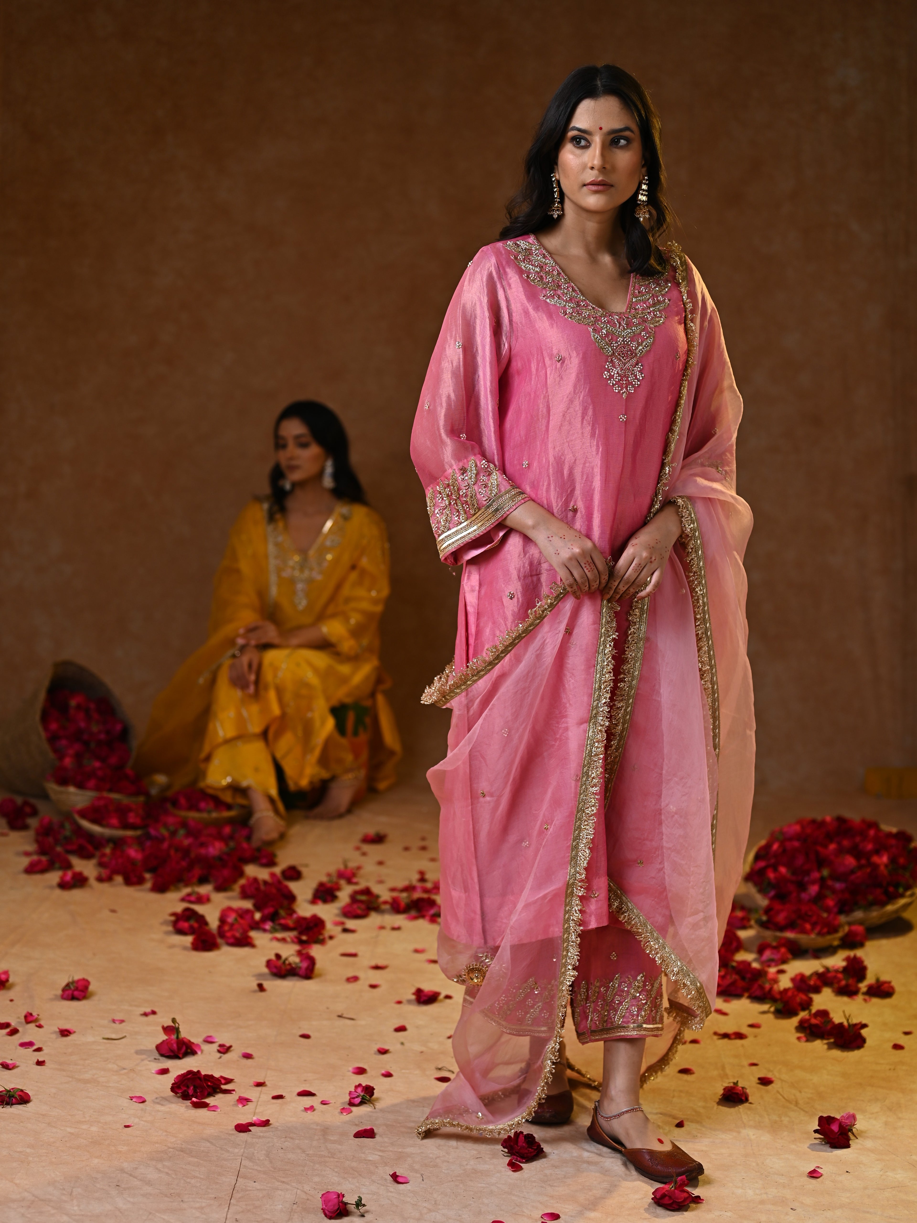 Women's Pink Kurta Set