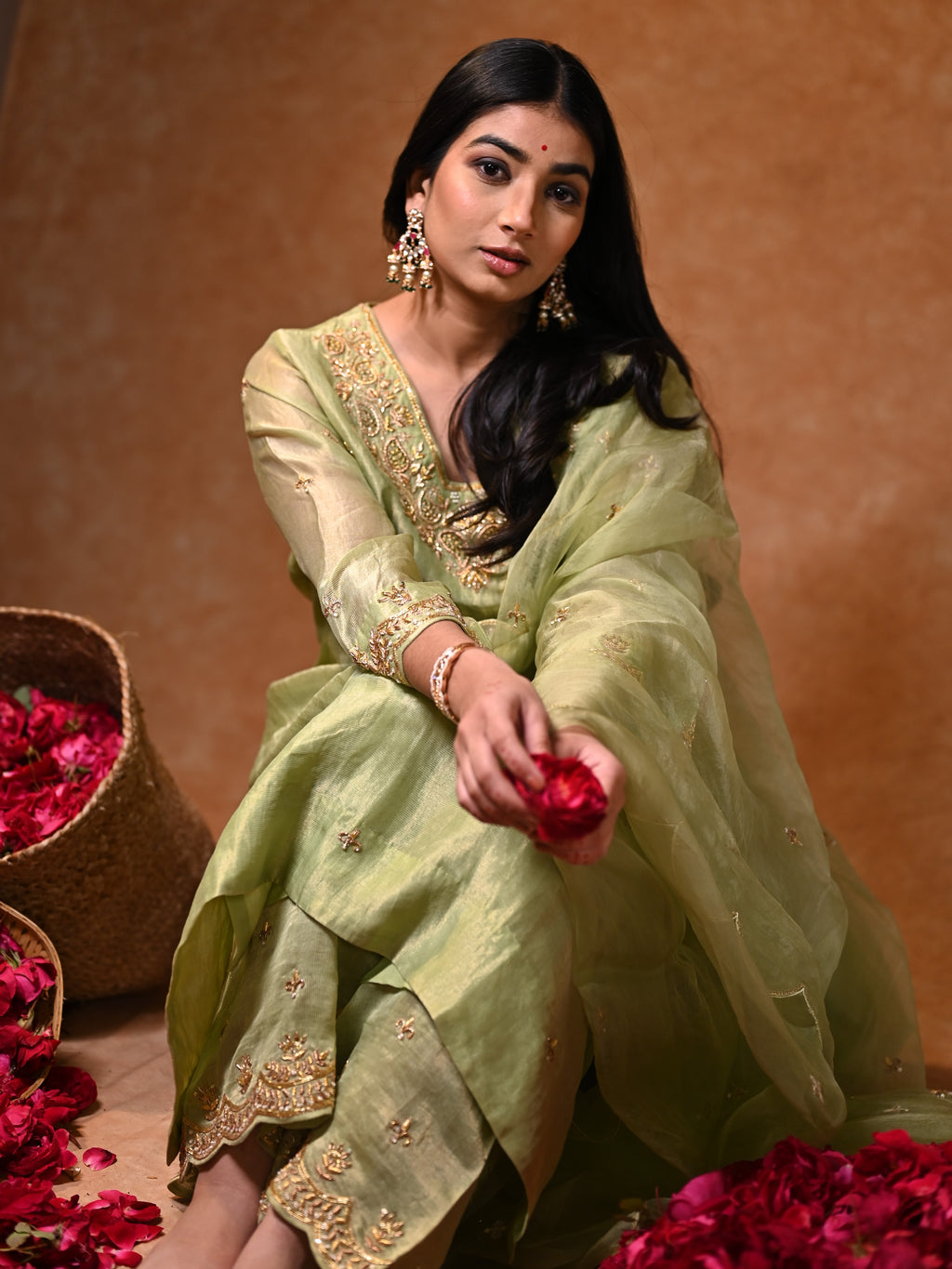 Women's Light Green kurta Set