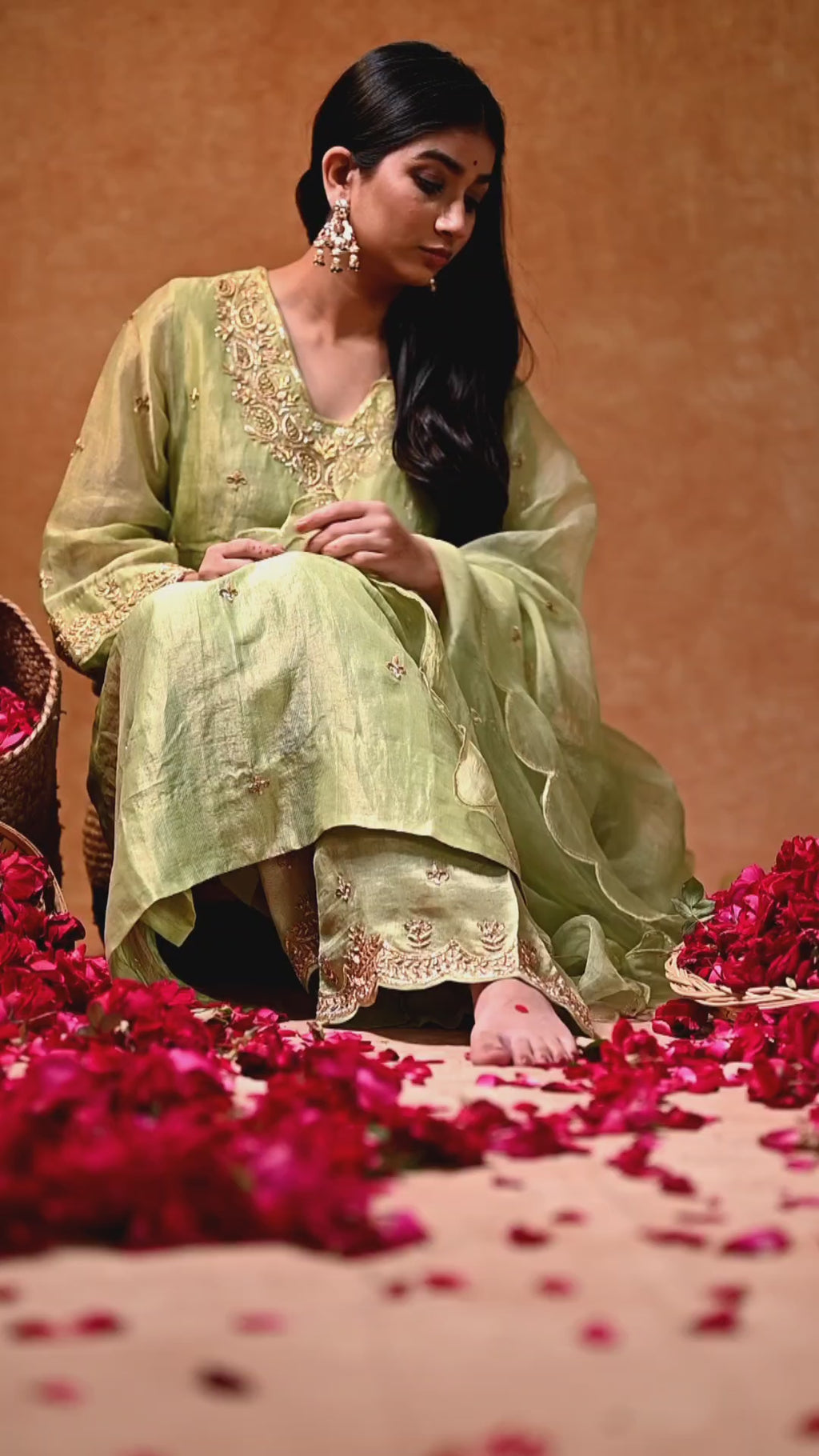 Women's Light Green kurta Set