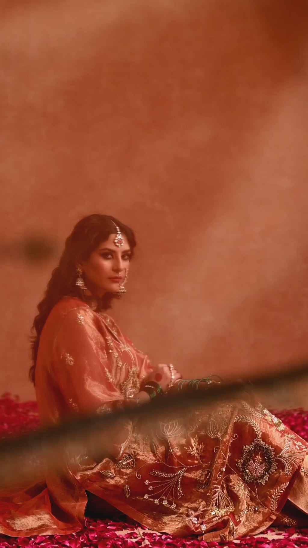 Women's Handcrafted Kora Silk Kurta Set with Mughal Motifs