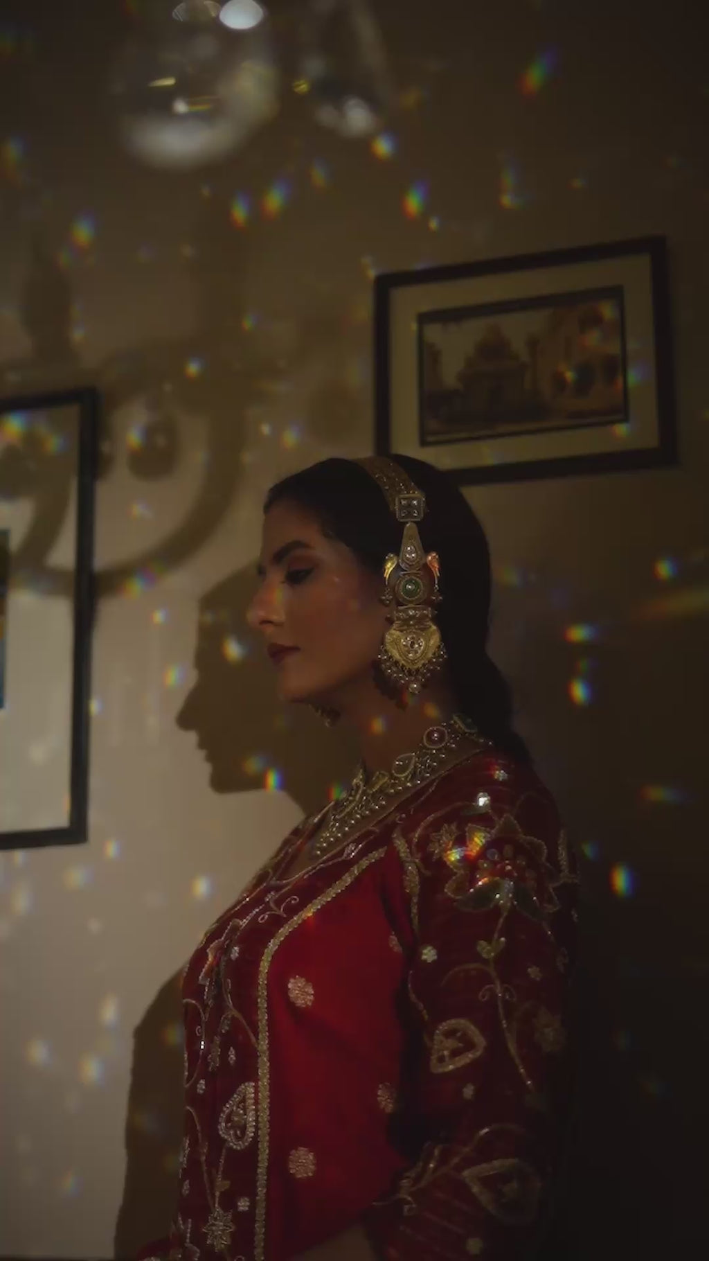 Women's Dark Red Lehenga Set